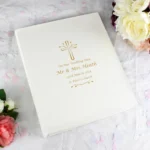 Personalised Any Message Gold Cross Motif Traditional Photo Album