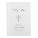 Personalised Any Message Cross Motif Leatherette Holy Bible - Image 4