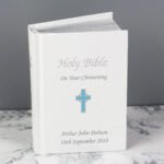 Personalised Blue Cross Motif Holy Bible - Image 3