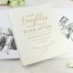 Personalised 'Love, Laughter and Happily Ever After' Wedding Traditional Photo Album