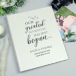 Personalised 'Our Greatest Adventure Has Just Begun' Traditional Photo Album