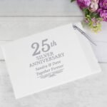 Personalised '25th Silver Anniversary' Hardback Guest Book & Pen - Image 3