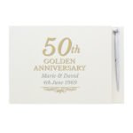 Personalised '50th Golden Anniversary' Hardback Guest Book & Pen - Image 6