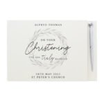 Personalised 'On Your Christening You Are Truly Blessed' Hardback Guest Book & Pen - Image 5