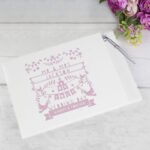 Personalised Pink Papercut Design Hardback Guest Book & Pen - Image 3