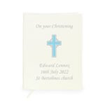 Personalised Blue Cross Design Eco-Friendly Holy Bible - Image 4