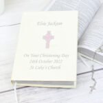 Personalised Pink Cross Design Eco-Friendly Holy Bible - Image 2