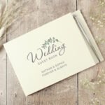 Personalised Botanical Design Wedding Guest Book & Pen
