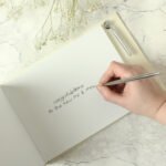 Personalised Botanical Design Wedding Guest Book & Pen - Image 2