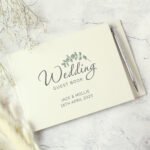Personalised Botanical Design Wedding Guest Book & Pen - Image 3