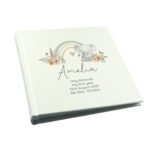 Personalised New Baby Floral Elephant Design Square 6x4 Photo Album - Image 7