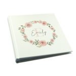 Personalised Initial & Name Floral Wreath Design Square Photo Album - Image 7