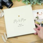 Personalised Gold Heart Motif Couples Square 6x4 Photo Album - Image 5