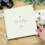 Personalised Gold Heart Motif Couples Square 6x4 Photo Album - Image 5