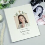 Personalised Religious Cross Motif Photo Upload Traditional Photo Album