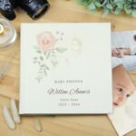 Personalised Any Message Floral Design Square Photo Album
