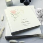 Personalised Any Message Floral Design Square Photo Album - Image 3