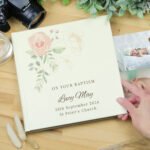 Personalised Any Message Floral Design Square Photo Album - Image 4