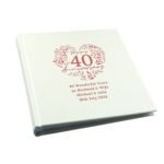 Personalised ‘Happy 40th Anniversary’ Heart Design Square Photo Album - Image 6