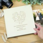 Personalised 'Happy 30th Anniversary' Heart Design Square Photo Album - Image 5