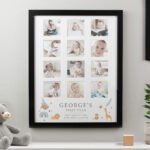 Personalised New Baby Animals Design Multi Photo Black Frame - Image 3