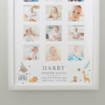 Personalised New Baby Animals Design Multi Photo White Frame - Image 2