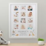 Personalised New Baby Animals Design Multi Photo White Frame - Image 5