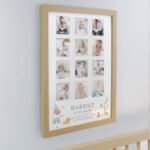 Personalised New Baby Animals Design Multi Photo Oak Frame - Image 3