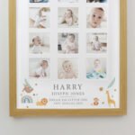 Personalised New Baby Animals Design Multi Photo Oak Frame - Image 5