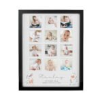 Personalised New Baby Woodland Animals Design Multi Photo Black Frame - Image 3