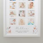 Personalised New Baby Woodland Animals Design Multi Photo White Frame - Image 4