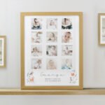 Personalised New Baby Woodland Animals Design Multi Photo Oak Frame