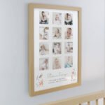 Personalised New Baby Woodland Animals Design Multi Photo Oak Frame - Image 3
