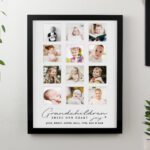 Personalised 'Grandchildren Bring Our Hearts Joy' Multi Photo Black Frame