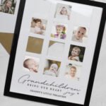 Personalised 'Grandchildren Bring Our Hearts Joy' Multi Photo Black Frame - Image 2
