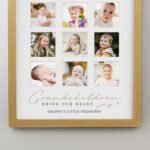 Personalised ‘Grandchildren Bring Our Hearts Joy’ Multi Photo Oak Frame - Image 3