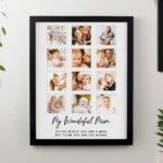 Personalised Any Message Multi Photo Design Black Frame