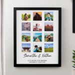 Personalised Any Message Multi Photo Design Black Frame - Image 6