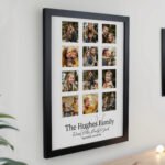 Personalised Any Message Family Multi Photo Design Black Frame - Image 3