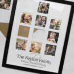 Personalised Any Message Family Multi Photo Design Black Frame - Image 4