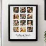 Personalised Any Message Family Multi Photo Design Black Frame - Image 5