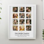 Personalised Any Message Family Multi Photo Design White Frame