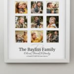 Personalised Any Message Family Multi Photo Design White Frame - Image 2