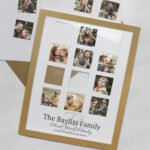 Personalised Any Message Family Multi Photo Design Oak Frame - Image 2