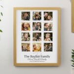 Personalised Any Message Family Multi Photo Design Oak Frame - Image 3