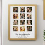 Personalised Any Message Family Multi Photo Design Oak Frame - Image 5