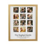 Personalised Any Message Family Multi Photo Design Oak Frame - Image 6