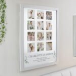 Personalised Botanical Design Wedding Multi Photo White Frame - Image 4