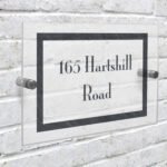 Personalised Any Message Slate Effect Acrylic House Sign