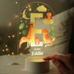 Personalised Animal Alphabet Design LED Colour Changing Night Light